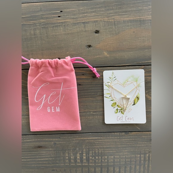 New in Package Get Gem Triangular Necklace. - Picture 2 of 3